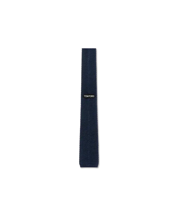 POLKA DOT KNITTED SILK TIE NAVY online
